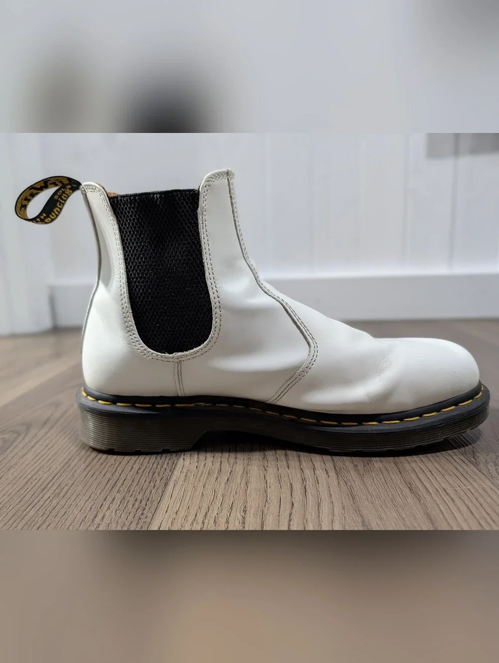 Dr. Martens Yellow Stitch Smooth Leather Chelsea Boots